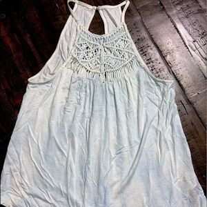 American eagle soft and sexy edition crochet front with button back.